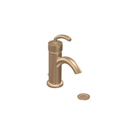 Moen Brushed Bronze One-Handle Bathroom Faucet S6500BB | Zoro
